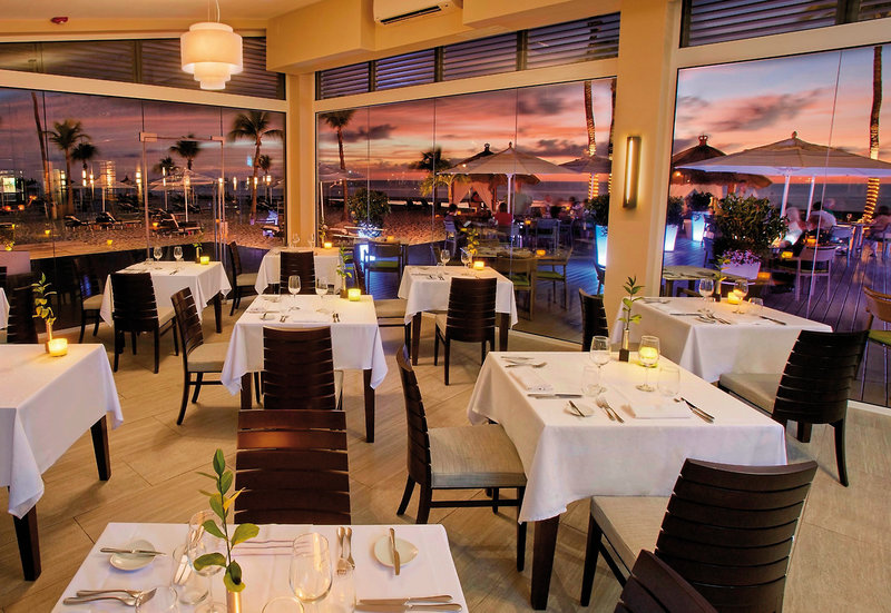 Restaurant mit Meerblick Bucuti & Tara Beach Resort: Restaurant mit Meerblick