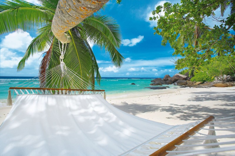 Hängematte am Strand Hilton Seychelles Labriz Resort & Spa: Hängematte am Strand