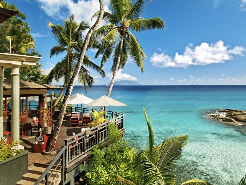 Restaurantterrasse Hilton Seychelles Northolme Resort & Spa: Restaurantterrasse