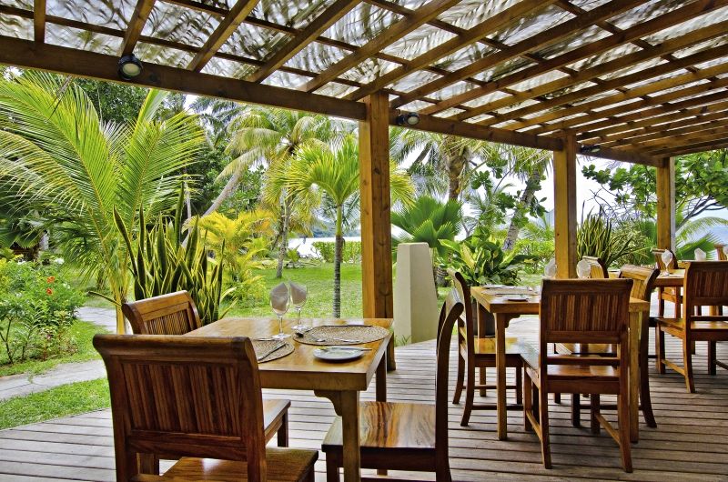 Außenbereich des Restaurants Indian Ocean Lodge: Außenbereich des Restaurants