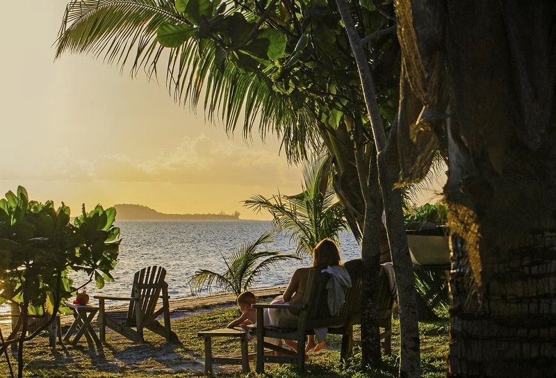 Sonnenuntergang und Blick auf den Strand Indian Ocean Lodge: Sonnenuntergang und Blick auf den Strand