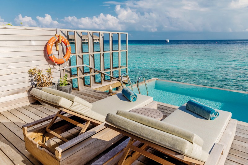 Kagi Maldives Spa Island: Privatpool einer Wasservilla
