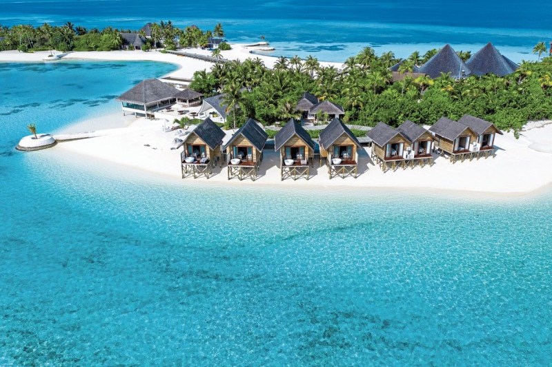 Blick auf die Earth Villen OZEN LIFE Maadhoo: Blick auf die Earth Villen